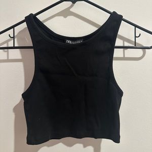 ZARA Black Cropped Tank